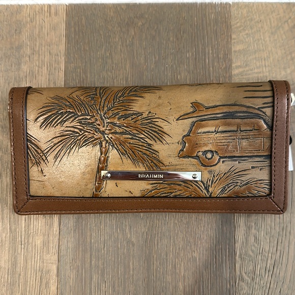 Brahmin Duxbury Satchel Tan Copa Cabana Handbag & Ady Wallet Set NEW - Picture 6 of 7